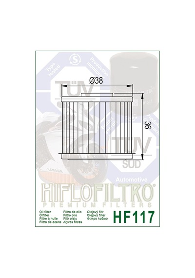 Hf117 2016-19 Honda Crf1000 L Africa Twin Hiflo Şanzıman Filtresi