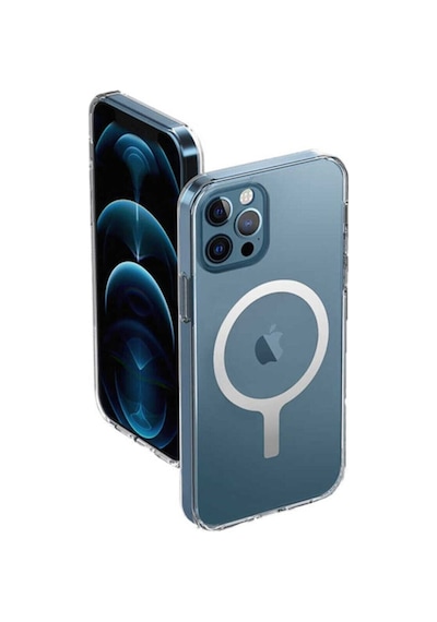 Apple Iphone 12 Pro Max Ile Uyumlu Kılıf Magsafe Wireless Şarj Destekli Şeffaf Magnetic Crystal Case R17562: