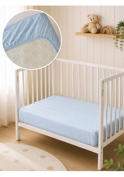 Aras Bebe Lastikli Bebek Çarşafı 70x120 - Mavi
