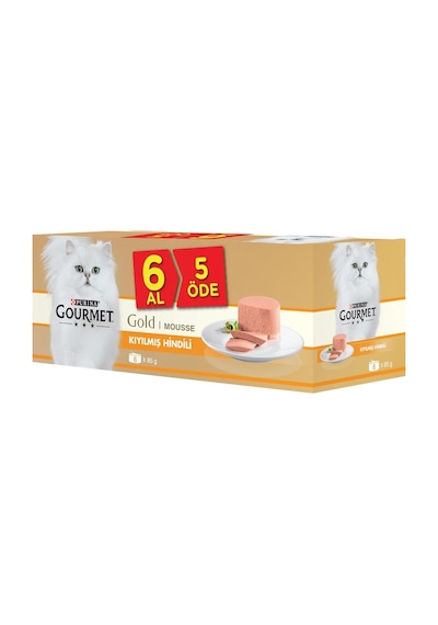 Gourmet Kıyılmış Hindi Etli Kedi Konservesi 6 Al 5 Öde 85 Gr