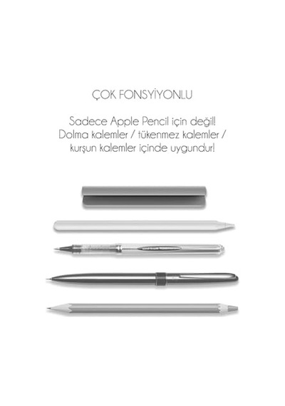 Tüm Stylus Kalemlere Ve Normal Kalemlere Uyumlu Yapışkanlı Silikon Kalem Tutucu Mor 165-Koyu Yeşil