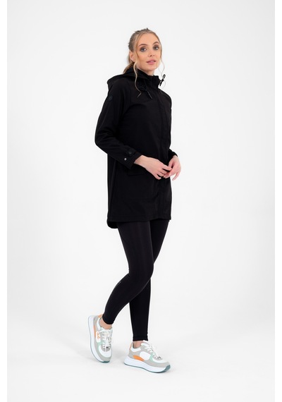 Escetic Siyah Çıkarılabilir Kapüşonlu 2 Cepli Su Ve Rüzgar Geçirmez Kadın Softshell Mont 6331-3512-siyah Siyah