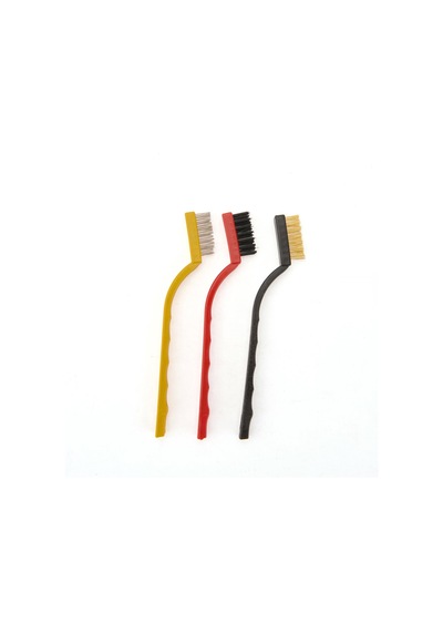 3'lü Tel Fırça - Renkli - 16 Cm 10'lu Set