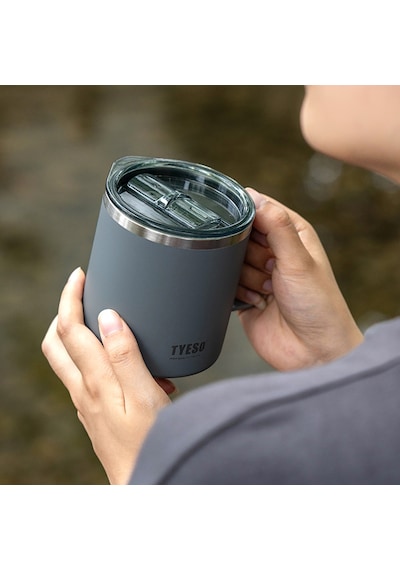Tyeso Silviya Mug Vakumlu Paslanmaz Çift Duvarlı Termal Kapaklı 400ml Antrasit