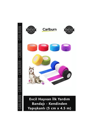 Özel Üretim Esnek Kedi Köpek Evcil Hayvan İlk Yardım Bandajı Kendinden Yapışkanlı 5 Cm X 45 M