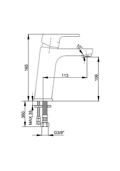 Ar Lunetta Lavabo Bataryası Mat Siyah 103588107