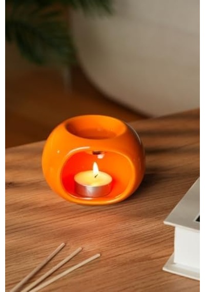 Love Bundles Sphereglow Turuncu Seramik Buhurdanlık Sunset Orange Turuncu 50 x 22