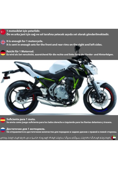 Russian Design Beyaz Mavi Kırmızı Rus Jant Şeridi Sticker Çınar Extreme