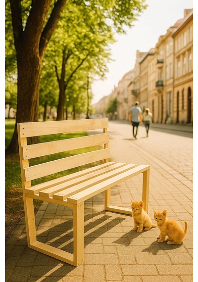 Ahşap Bank Bench Balkon Teras Kahverengi Kahverengi