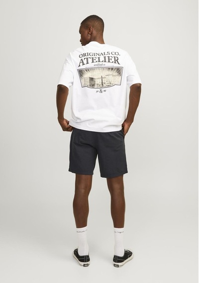 Jack & Jones Erkek Keten Karisimli Chino Sort - Tace 12248627 Black Vizon