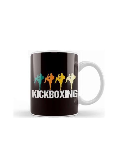 Retro Kickboxer Vintage Fighter Kickboxing Martial Arts Mma Kupa Bardak Porselen Karışık