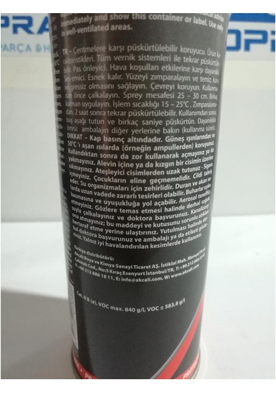 Pütür Sprey [Korozyon ve Pas Önleme] Gri 500Ml Motip