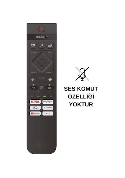 Phılıps 43pus7000/12 Uyumlu Ses Komutsuz Android Led Tv Kumanda