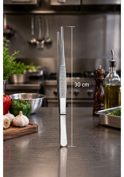Çelik 30 Cm Çok Amaçlı Cımbız Profesyonel Şef Cımbızı Maşası Cin765-3