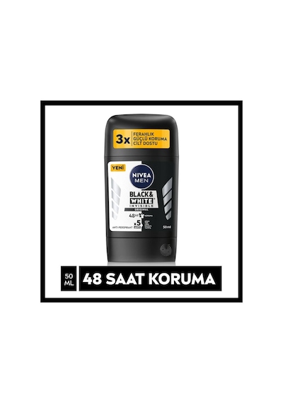 Nivea Men Black & White Invisible Original Erkek Stick Deodorant 50 ML