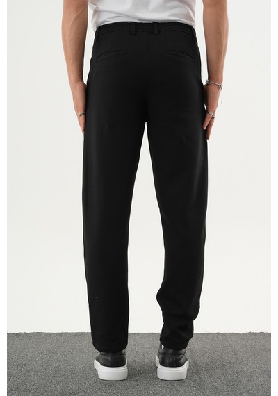 Redline Arden Kışlık Kalın Slim Fit Kemerli Erkek Pantolon Siyah