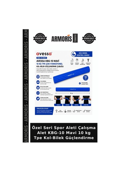 Özel Seri Spor Aleti Çalışma Alet Kbg-10 Mavi 10 Kg Tpe Kol-bilek Güçlendirme