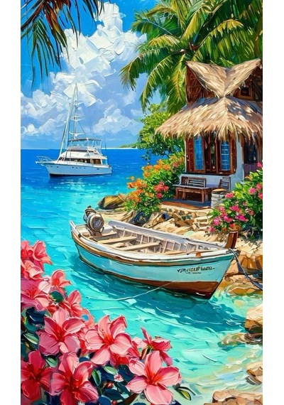 5d Elmas Boncuk Taş Işleme Mozaik Goblen Kit Kanvas Tablo 30x40cm Gd91214 Diamond Painting