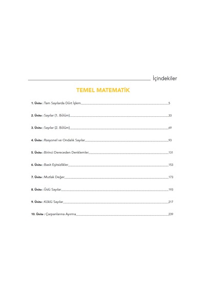 29 Günde Temel Matematik