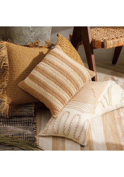 Mudo Home Valetta Tassel Kırlent Naturel 50x50 Bej