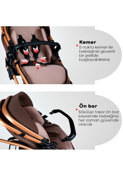 Baby Home 9 in 1 Ekonomi Paket Baby Home 945 Travel Sistem Bebek Arabası 560