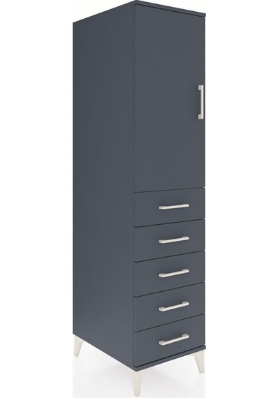 Kronos Dolap 2 Raflı 5 Çekmeceli Tek Kapaklı 44x59x182 Antras... Antrasit Kronos Dolap 2 Raflı 5 Çekmeceli Tek Kapaklı 44x59x182 Antras... Antrasit