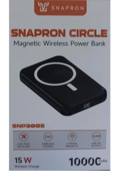 Snapmax Snp-3005 10.000 Mah Kablosuz Hızlı Şarj Magsafe Powerbank Led Ekranlı Çoklu Girişli Çok Renkli