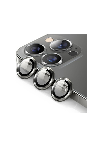 Cosmotex Newface Apple iPhone Uyumlu  15 Pro Bind Metal Kamera Lens - Natural Grey
