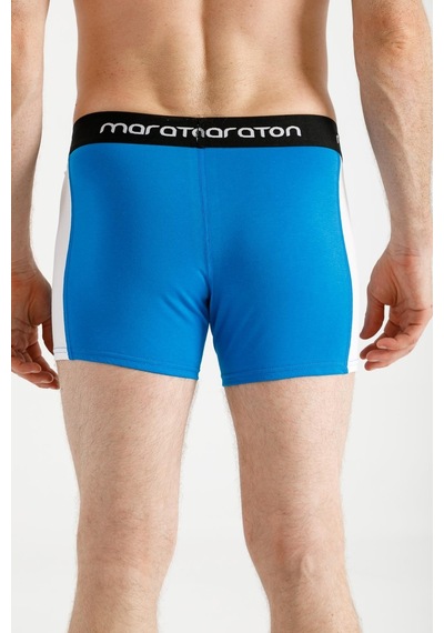 Maraton Sportswear Ekstra Slim Erkek Düz Paça Basic Saks Boxer 20395-Saks Saks Mavisi