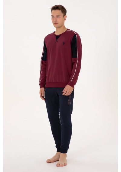 U.s. Polo Assn. Erkek Vişne Pijama Takım 50318594-vr223 Vişne