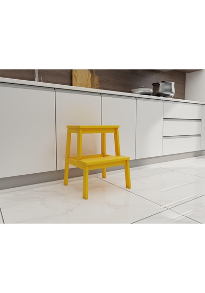 Fastwood Basamaklı Ahşap Tabure Sarı