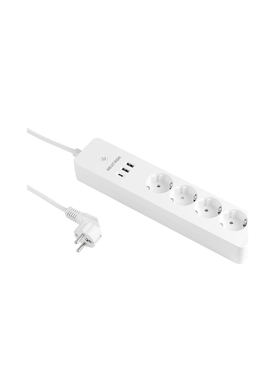 Neutron Akıllı Wi-fi Destekli 4'lü Akım Korumalı Priz 2 USB 1 Type-C Uzatma Kablosu