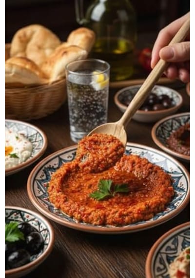 Doğal Zeytin Ağacı, El Yapımı Servis Kaşığı, 27 Cm, Ahşap, Kahverengi, Bpa Free, 1 Adet