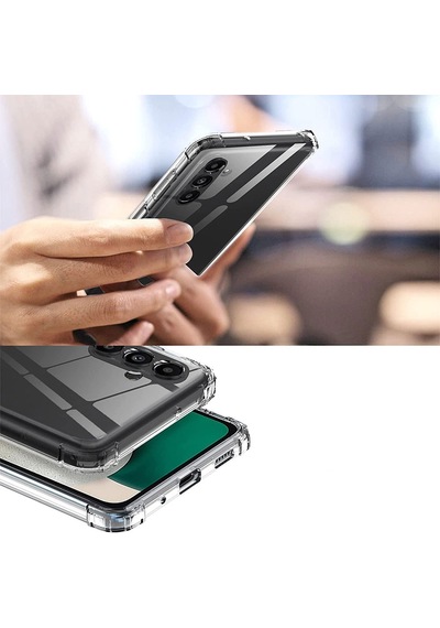 Galaxy Uyumlu S23 Fe Kılıf Darbe Önleyici Anti Shock Özellikli Kamera Korumalı 2mm Silikon Pazarplus Şeffaf