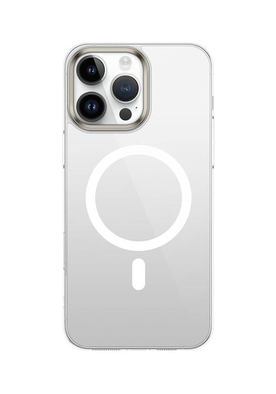 Apple İle Uyumlu İphone 16 Pro Max Kılıf M-safe Şarj Özellikli Şeffaf Cam Arka Yüzey Zore G-glass Kapak Şeffaf Genel