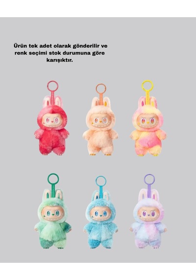 Labubu Peluş Oyuncak Koleksiyonluk Yumuşak Dekoratif Figür 20 Cm Bej