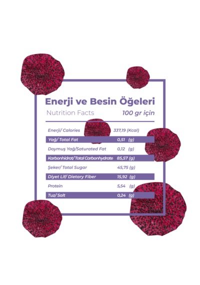 Anamour Natural Ejder Meyvesi Kurusu Cips Ejder Meyvesi Şekersiz 25 G