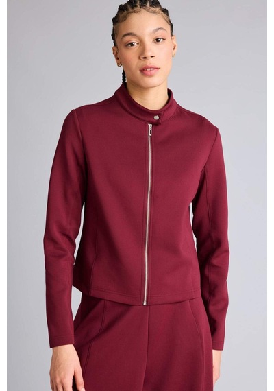 Defacto Standart Fıt Dik Yaka Skuba Dalgıç Kumaş Fermuarlı Sweatshirt G1172ax26spbr115 Bordo-br115