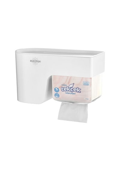 Rulopak  Multitask Tuvalet Kağıdı Dispenseri Beyaz