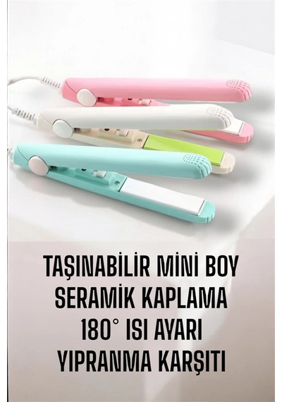 Zenvia Seramik Kaplama Taşınabilir Mini Saç Düzleştirici Seyahat Dostu Tasarım Znv2026