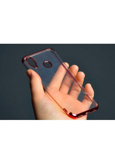Huawei P Smart Plus Kılıf Zore Dört Köşeli Lazer Silikon Kılıf