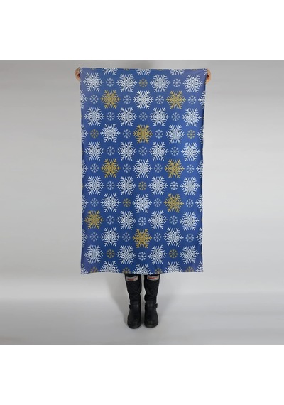 Kar Tanesi Tasarımlı Unisex Tv Battaniyesi - Tek Kişilik Battaniye 95 X 145 Cm Çok Renkli