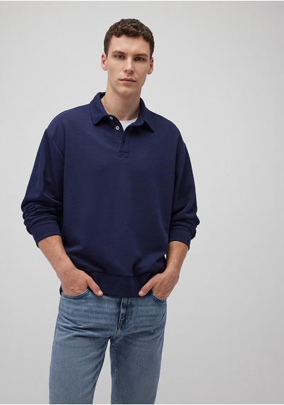 Mavi - Lacivert Polo Sweatshirt 0611689-84371 Lacivert