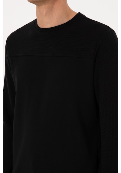 U.S. Polo Assn. Erkek Bisiklet Yaka Regular Fit Siyah İnce Sweatshirt 50315455-VR046