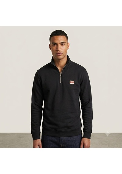 Only & Sons Erkek Onsdawson Reg Ls Half Sweatshirt Siyah- 22039036