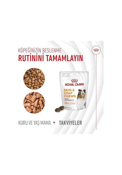 Ayrex Skin&coat Chews Yetişkin Köpekler İçin Deri Ve Tüy Sağlığını Destekleyen Tamamlayıcı Ödül Maması 24