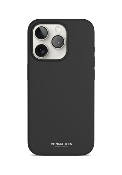 Vonmahlen Apple Uyumlu iPhone 15 Pro Max Magsafe Silikon Kılıf Siyah