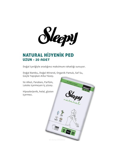 Sleepy Natural Ultra Hassas Hijyenik Ped Gece 18'li + Uzun 20'li + Günlük Ped Uzun 32'li + Islak Mendil 25'li