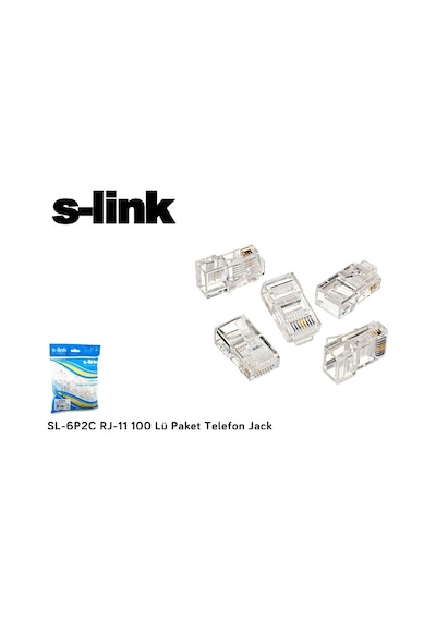 S-Link Sl-6P2C Rj-11 100 Lü Paket Telefon Jack S-Link Sl-6P2C Rj-11 100 Lü Paket Telefon Jack