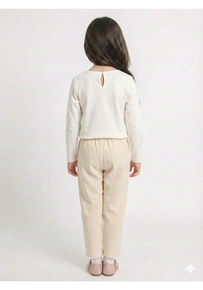 Xo Kids Kız Çocuk 3lü Alt Üst Takım 4-7 Yaş 52127 Bej